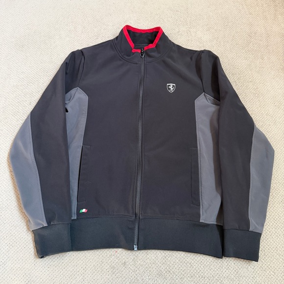 Ferrari Other - Vintage 2000s Ferrari Scuderia‎ Full Zip Softshell Racing Jacket Black Grey M